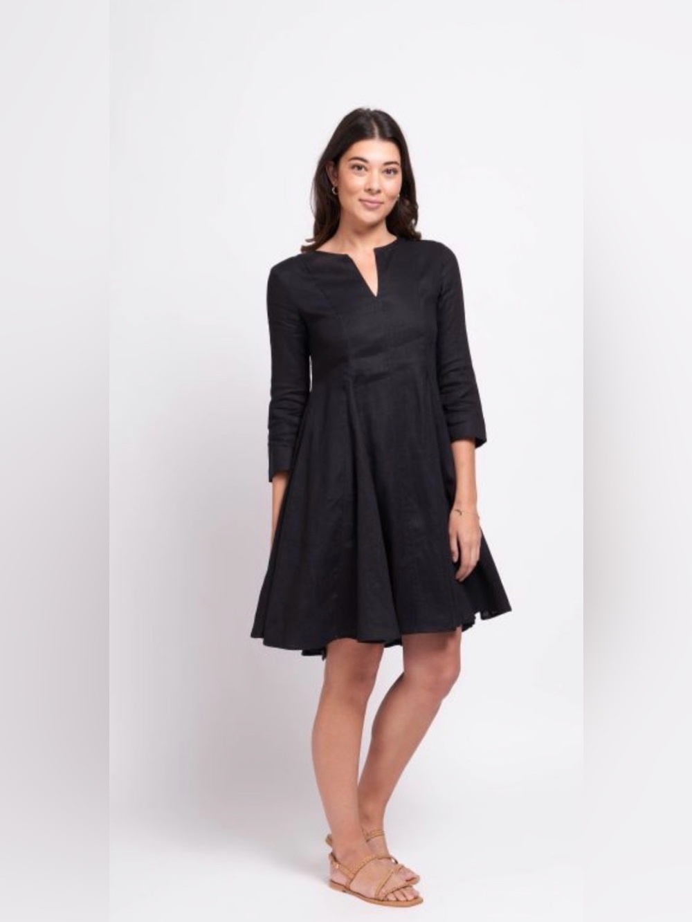 Foil | My Flare Lady Linen Fit & Flare Dress